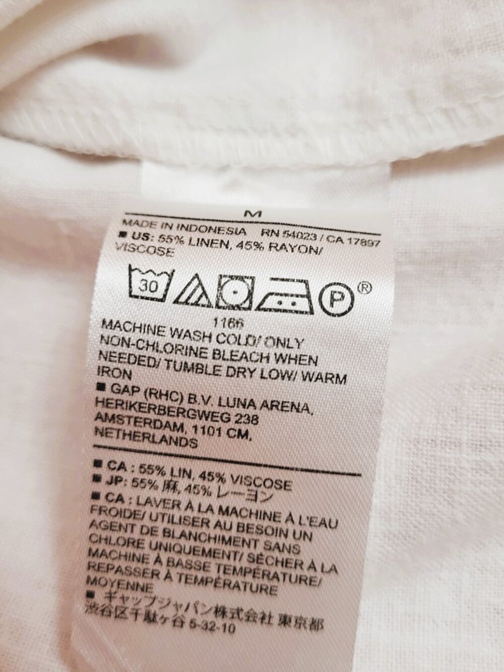 Banana Republic Linen-Blend Long Sleeves Shirt - Size Medium.  White - Picture 9 of 9